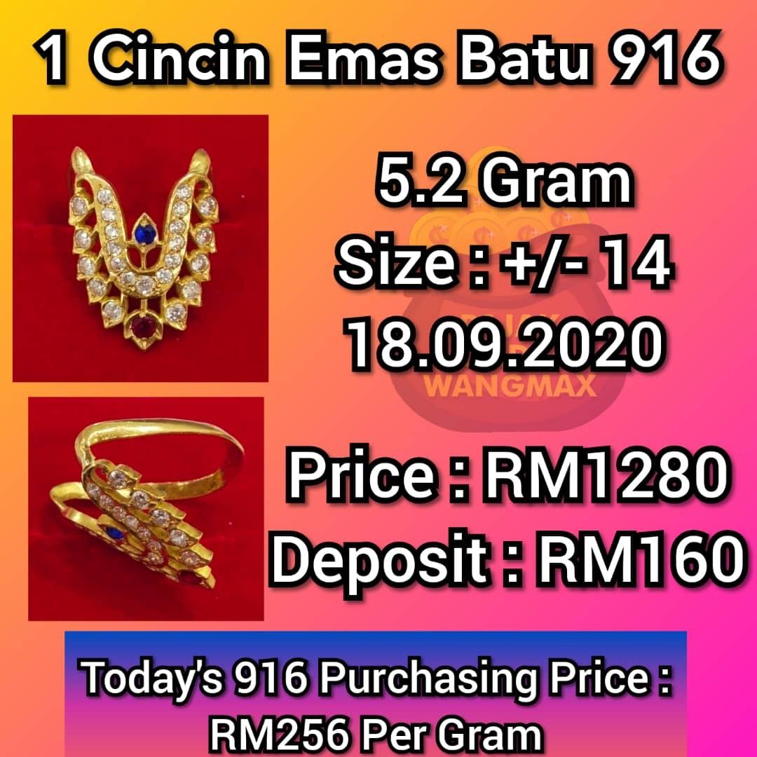 Cincin Emas Batu 916 Women S Fashion Jewellery On Carousell Saiz cincin berbeza bagi jenis cincin. carousell