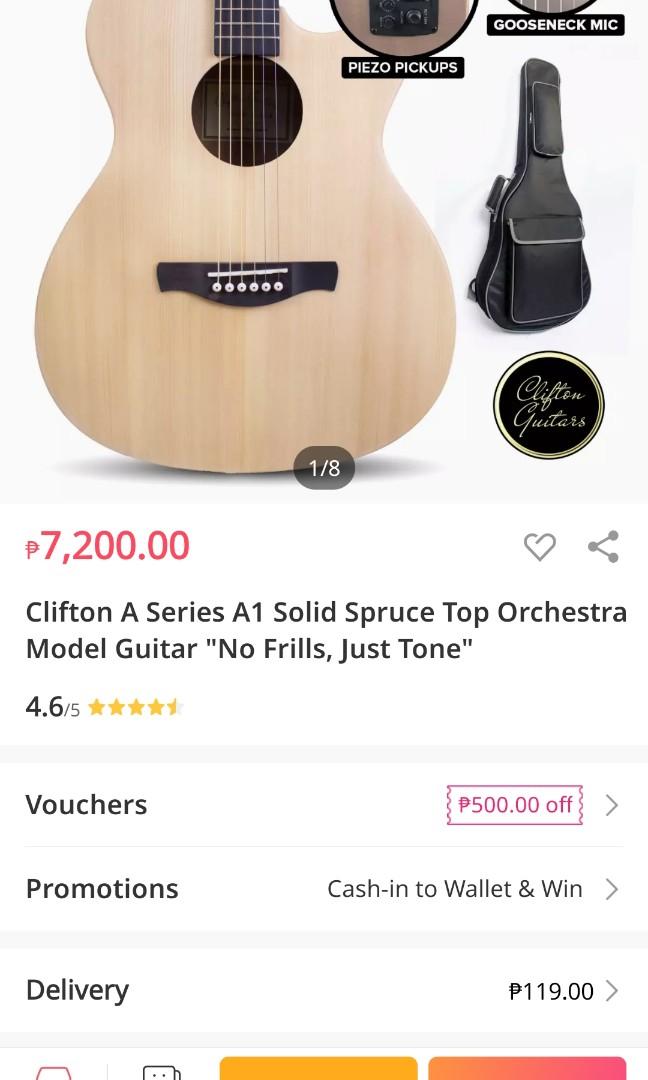 Clifton guitar sales price list