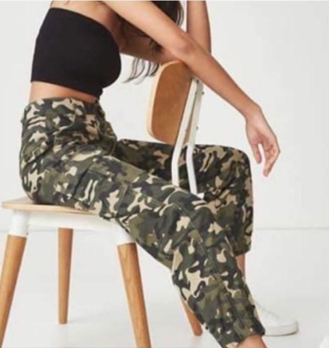 army print cargo pants