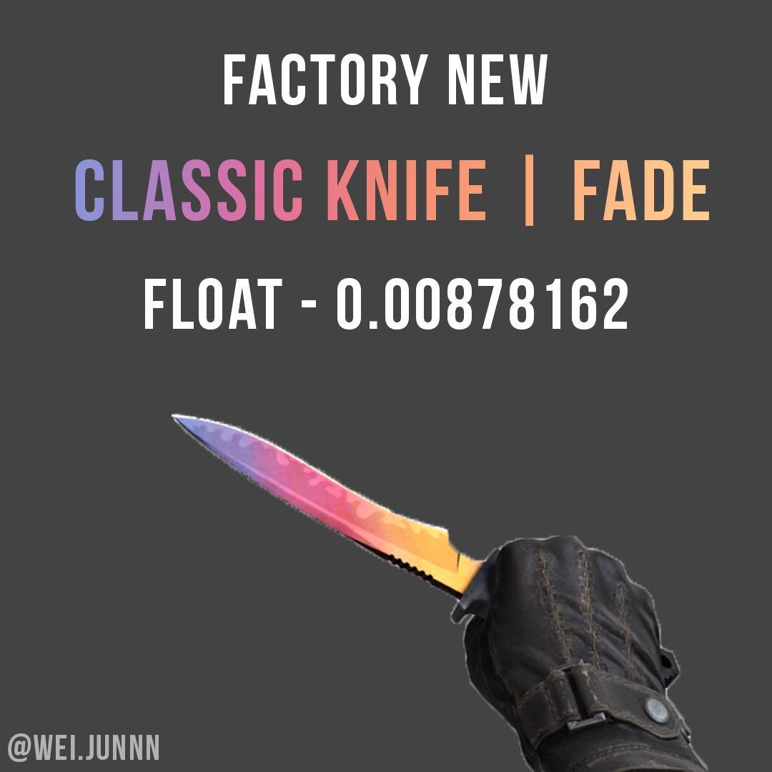 CSGO Classic Fade Knife, Video Gaming, Gaming Accessories, Game Gift
