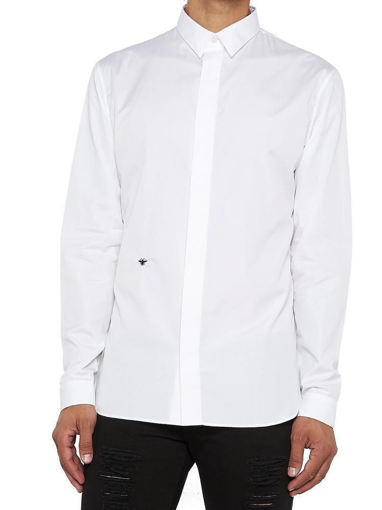 Dior Homme White Handwriting Print Cotton Long Sleeve Shirt M Dior  TLC