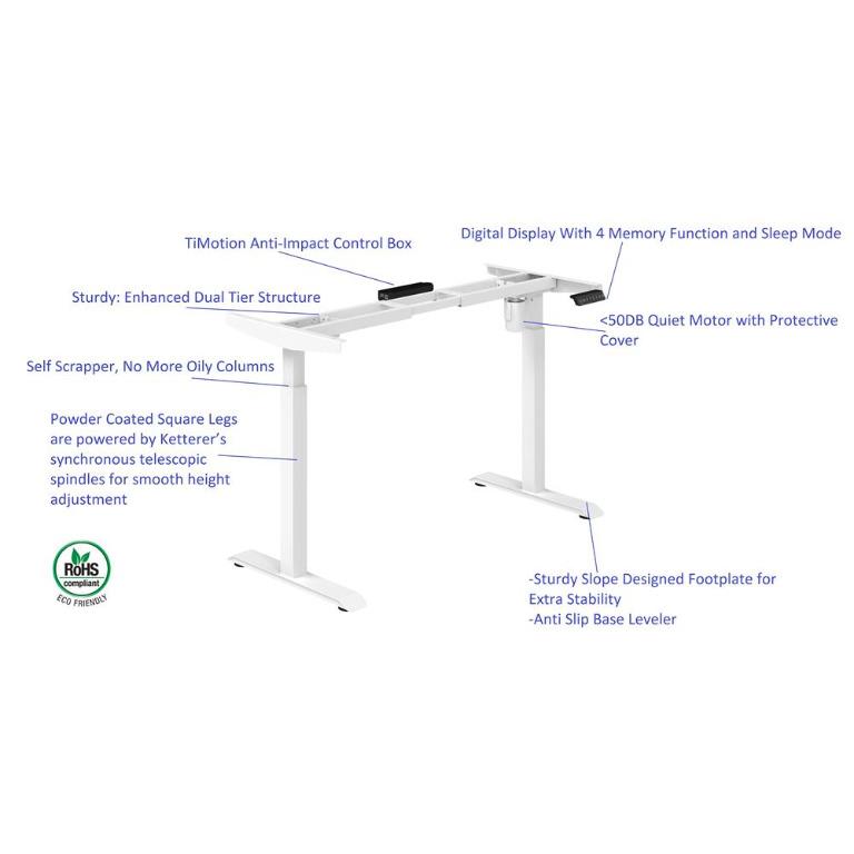 Flight Lite Motorize Height Adjustable table / Electric Sit Stand ...