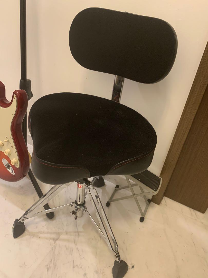 Gibraltar drum throne with discount oversized motorcycle seat and backrest