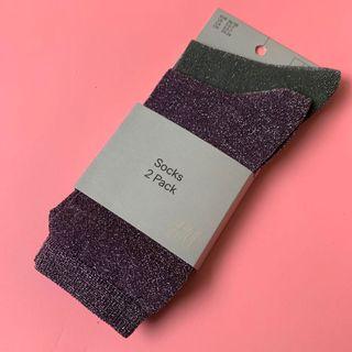 H&M - Sparkly/ Glittery Socks 2 Pack