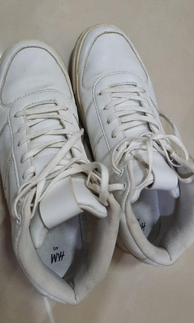 h&m white tennis shoes