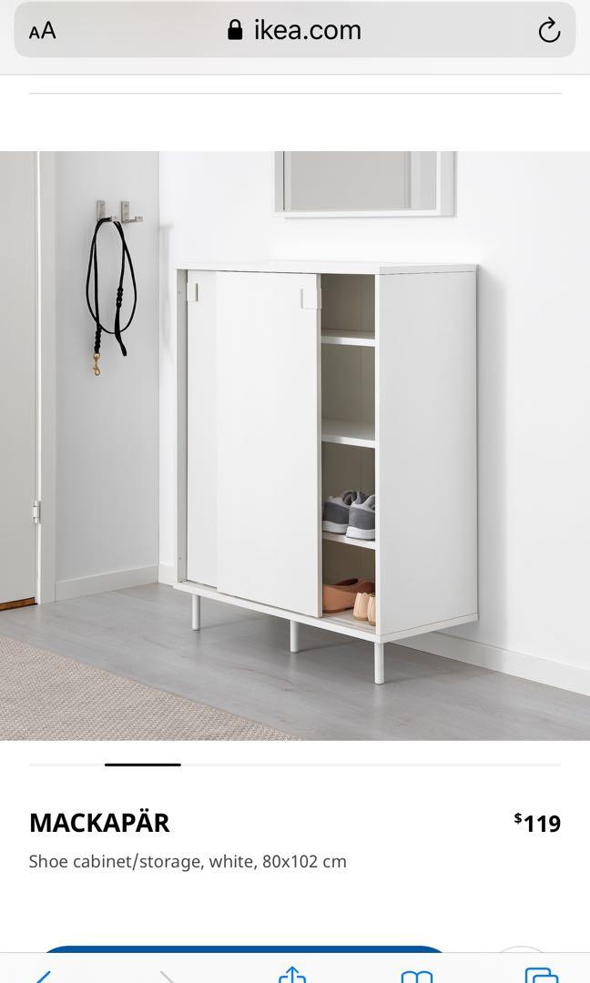 IKEA Shoe Cabinet MACKAPAR, Furniture & Home Living, Furniture, Shelves ...