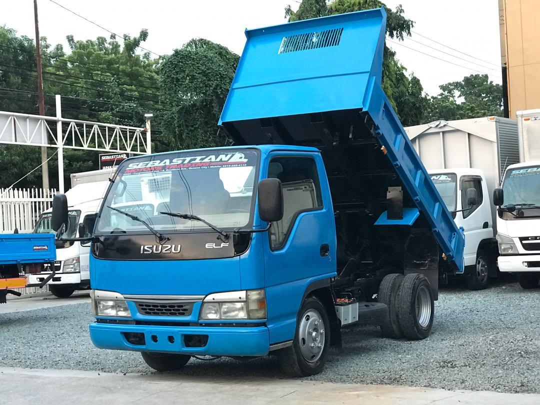 Isuzu elf mini dump truck 10FT 4HL1 Engine straight chassis, Special