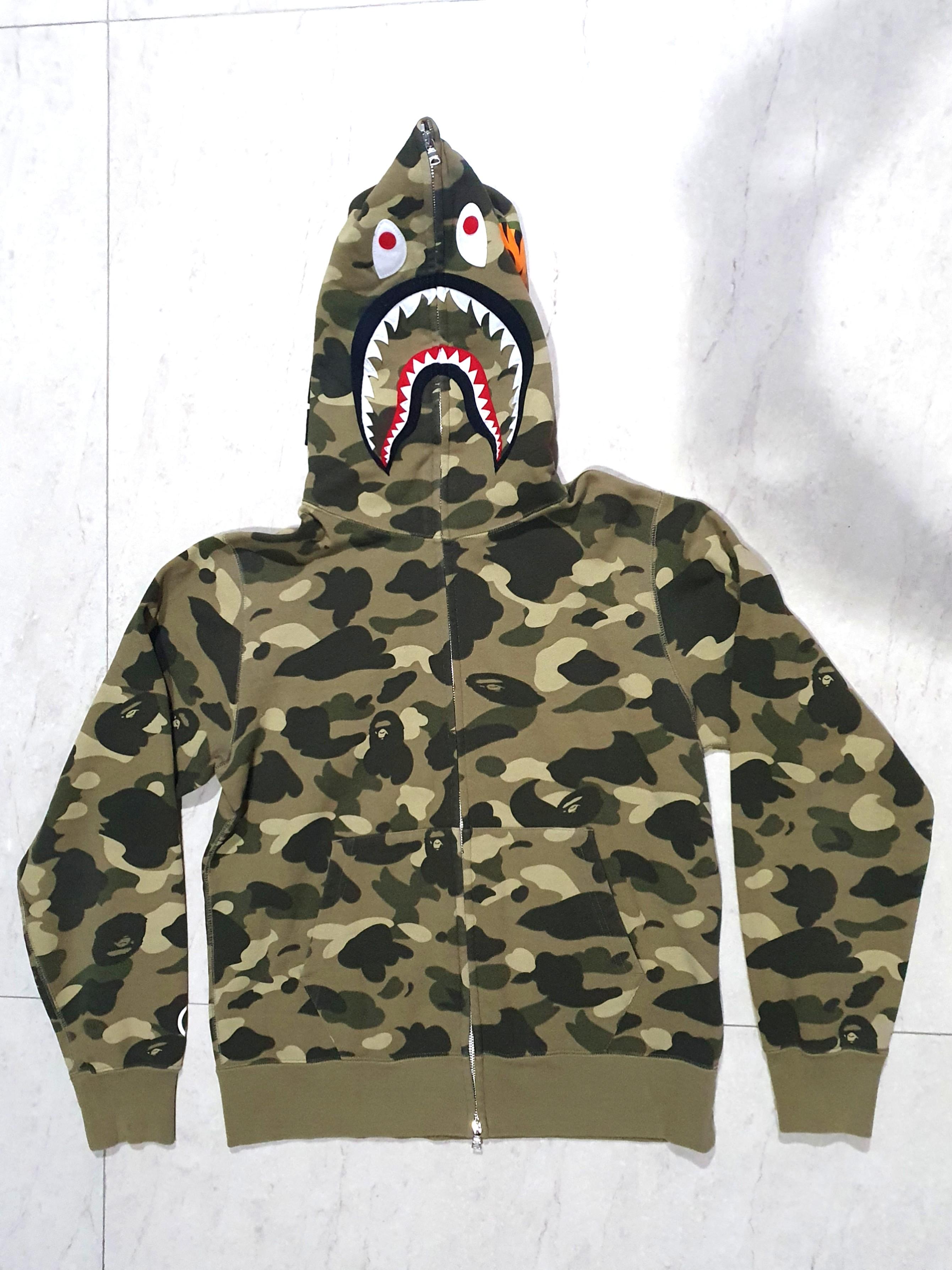 Jaket Bape L ORI Bathing Ape Fesyen Pria Pakaian Baju Luaran