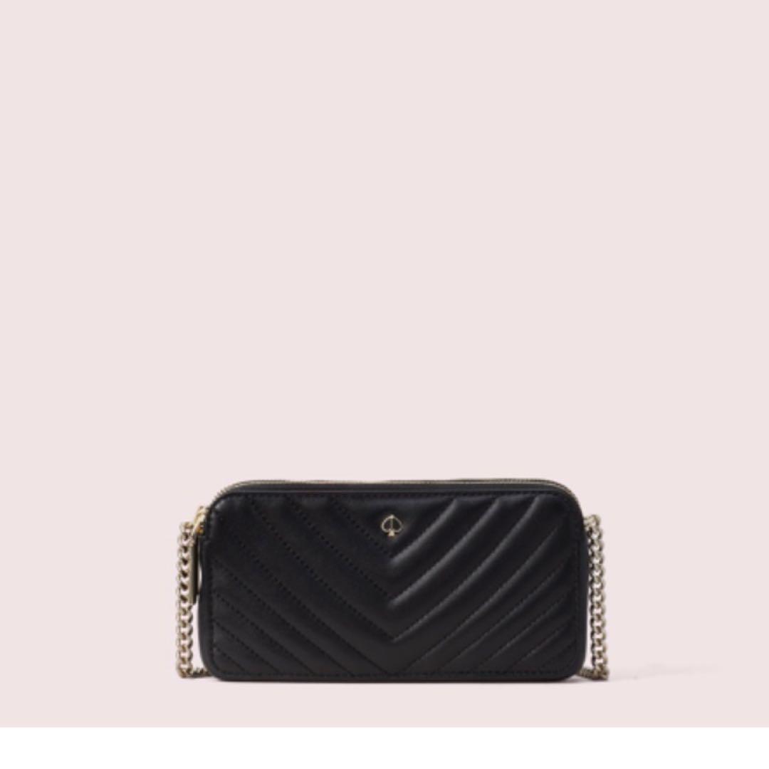 INSTOCK Kate Spade Amelia Double Zip Mini Crossbody Slingbag Detachable  Clutch Pouch Black Quilted, Women's Fashion, Bags & Wallets, Cross-body  Bags on Carousell