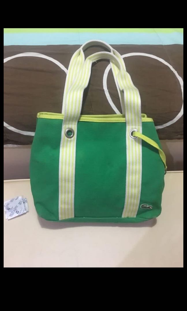 Lacoste mini tote bag, Fesyen Wanita, Tas & Dompet di Carousell