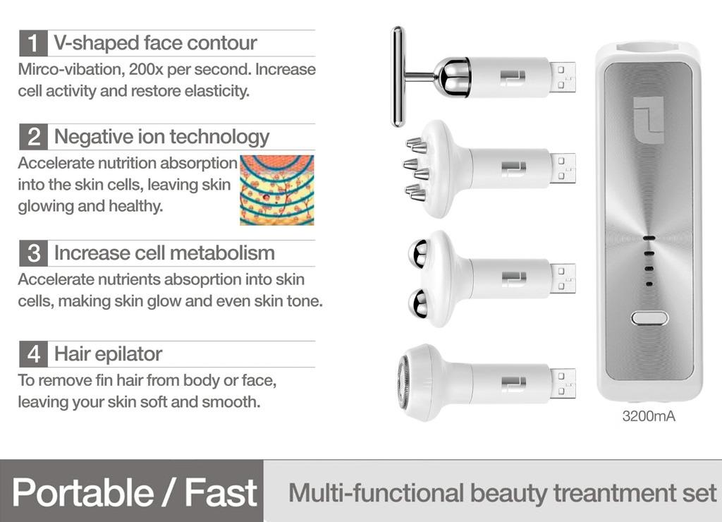 Lifetrons Beauty Transformers 4 In 1 Multi Functional Beauty Treatment Kit With Microcurrent Technology Ce 3200at Health Beauty Face Skin Care On Carousell
