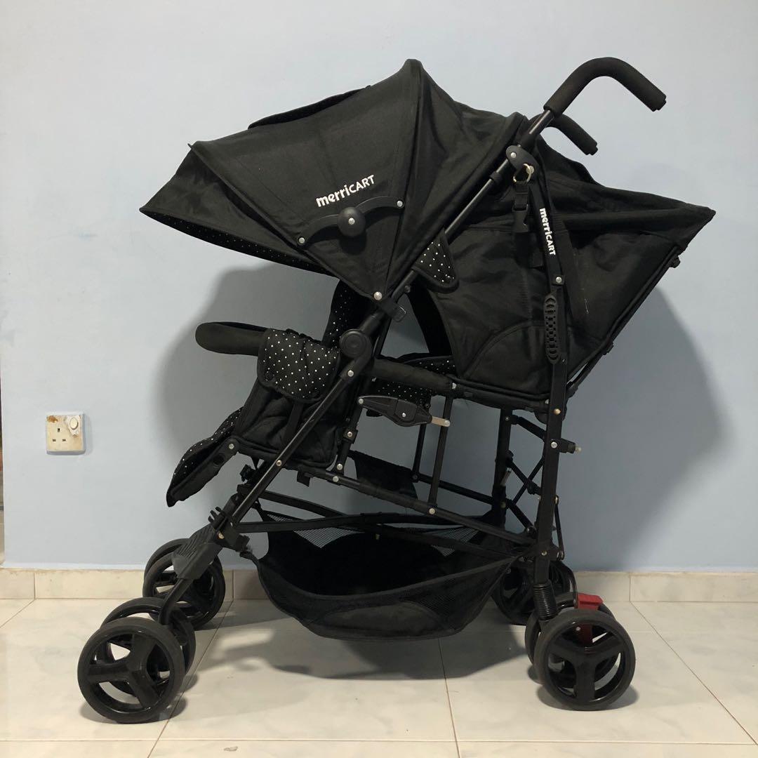 Merricart Tandem Stroller Babies Kids Going Out Strollers on Carousell