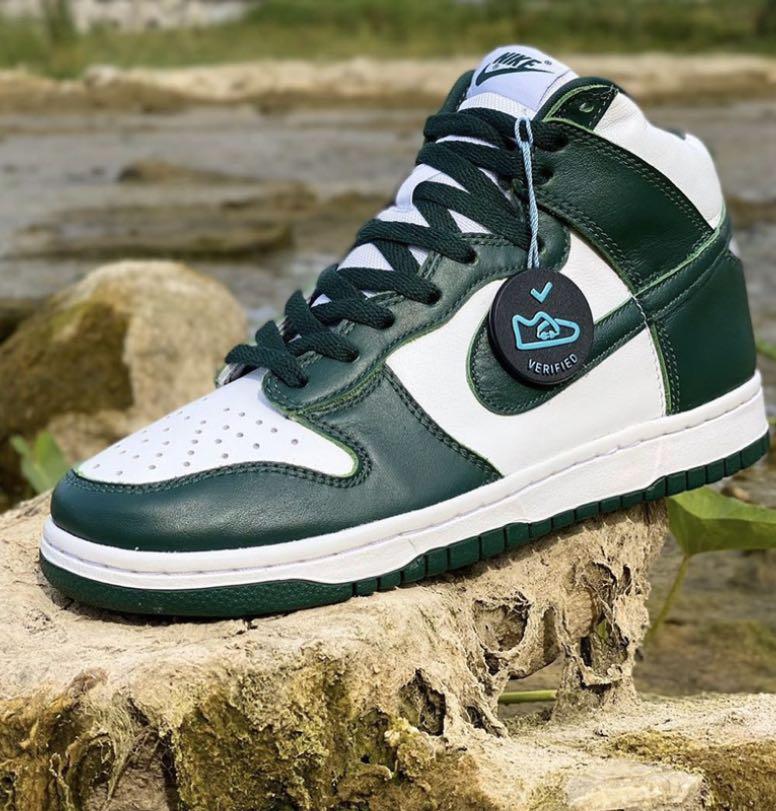 dunk high spartan green stock