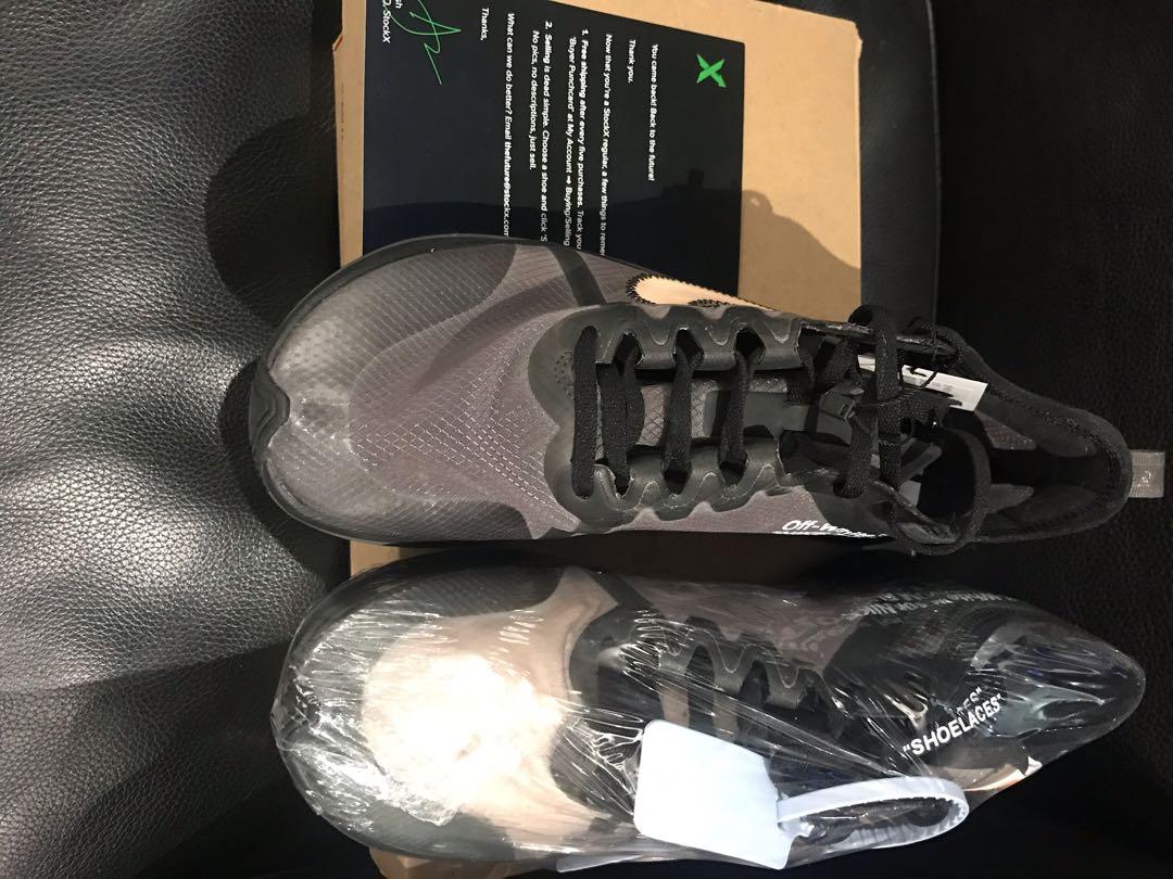 black off white zoom fly on feet