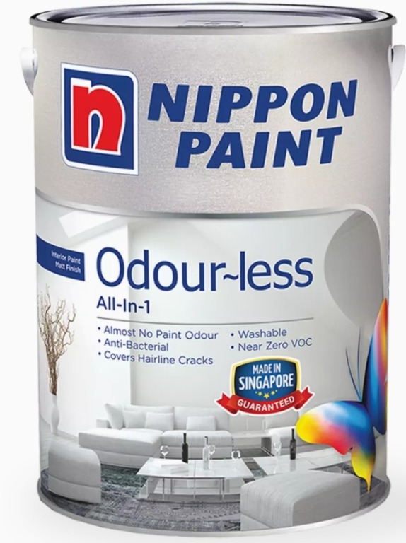 Nippon Paint Odourless All in One 3.5L (Lily White 1137), Everything Else on Carousell