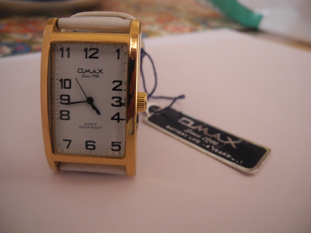 Omax Quartz White Rectangular Dial Watch Luxury Watches on Carousell