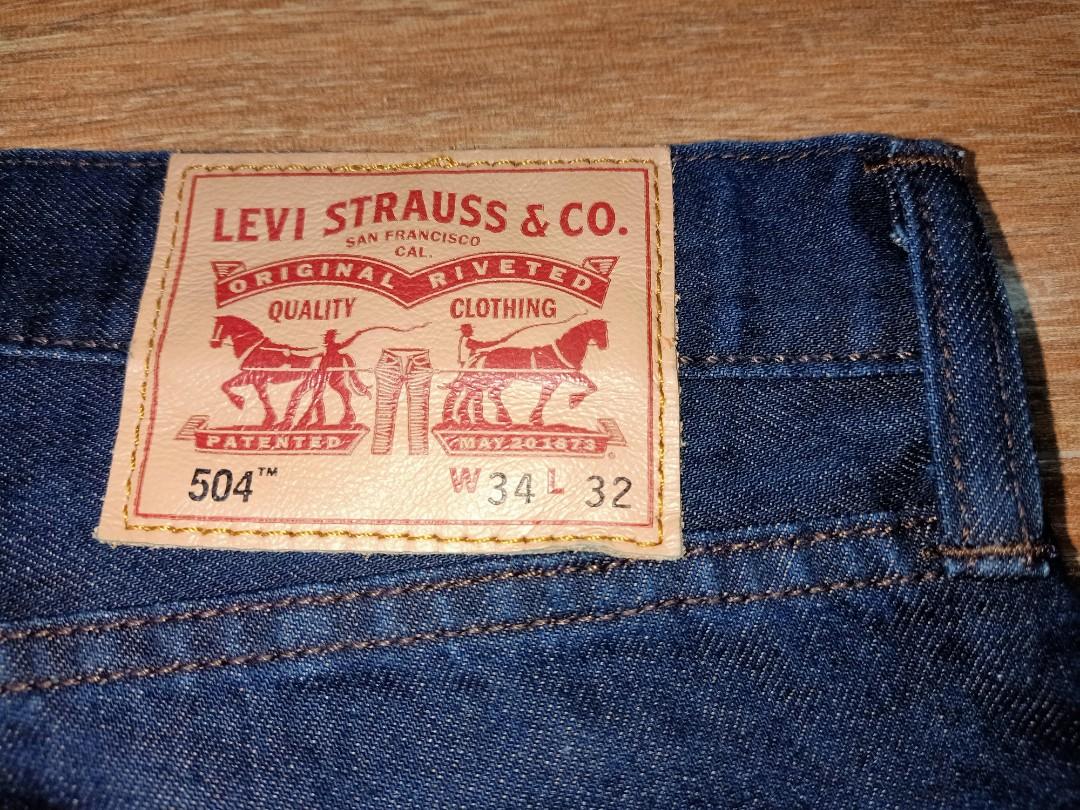 Original levis 504 denim pants for men 