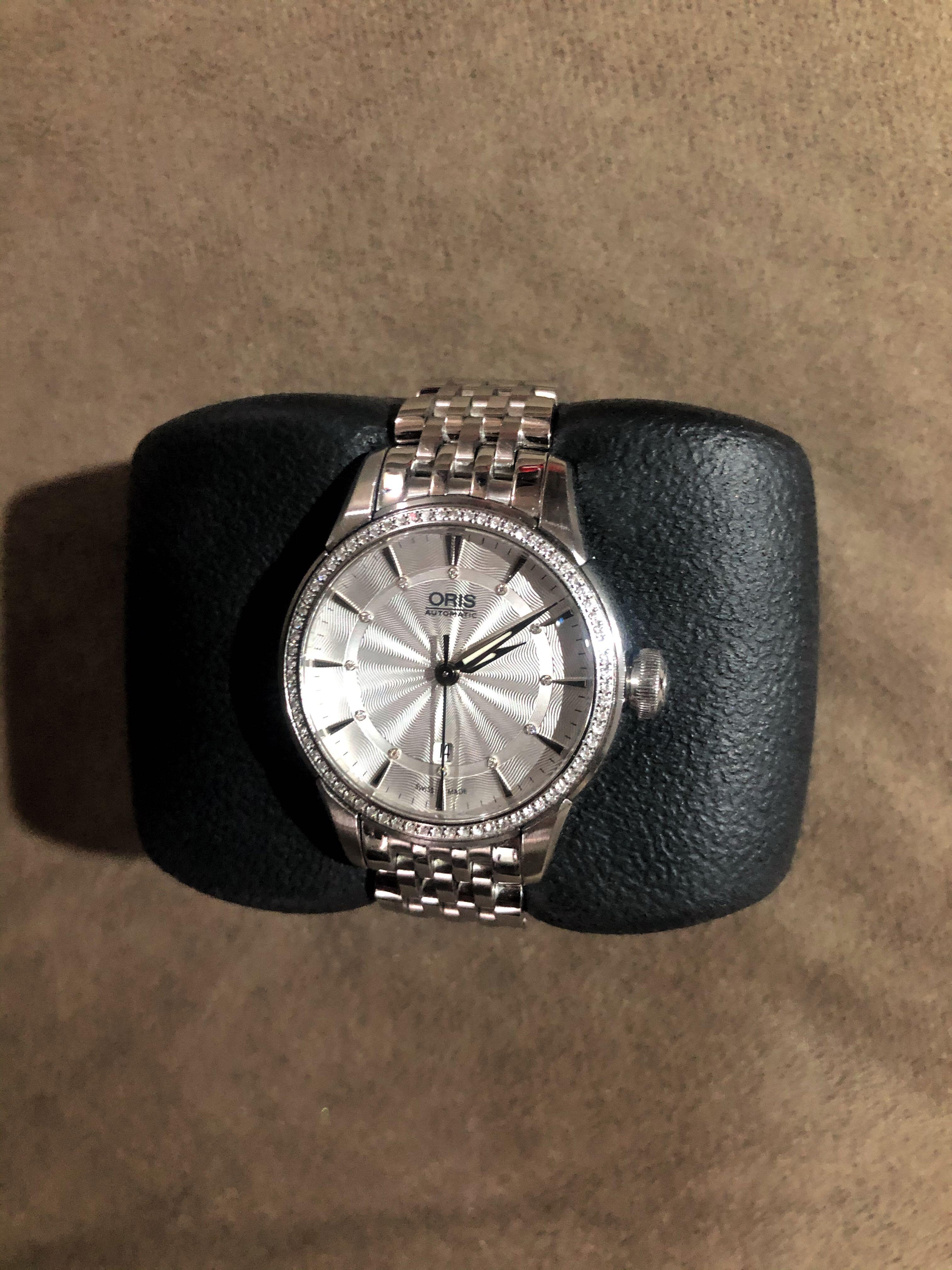 Oris artelier date clearance diamonds