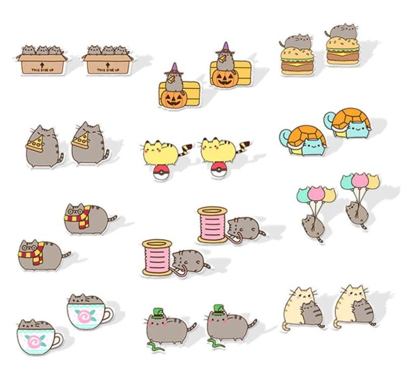 Pusheen Ear Studs Resin Acrylic Earrings Women s Fashion