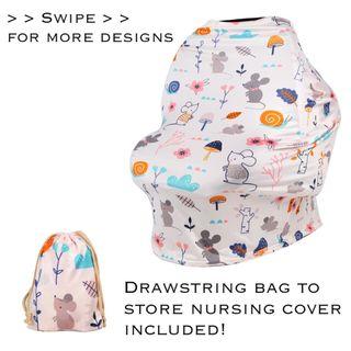[Brand New] Smooth Cooling Material Milk Silk Breastfeeding Nursing Stroller Cart Cover