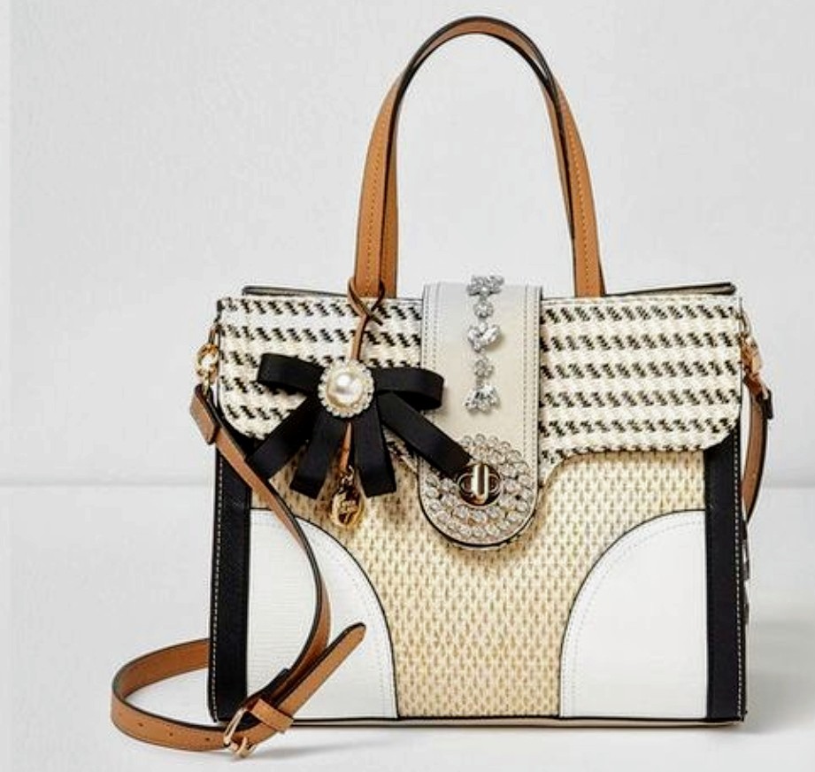 river island beige bag