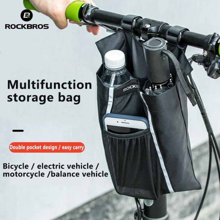 Rockbros Bicycle Bag Electric Car Hanging Bag Bike Storage Bag Mobile Phone Bag Front Handlebar Pocket Double Layer Hanging Bag Portable Bag Sports Bicycles On Carousell