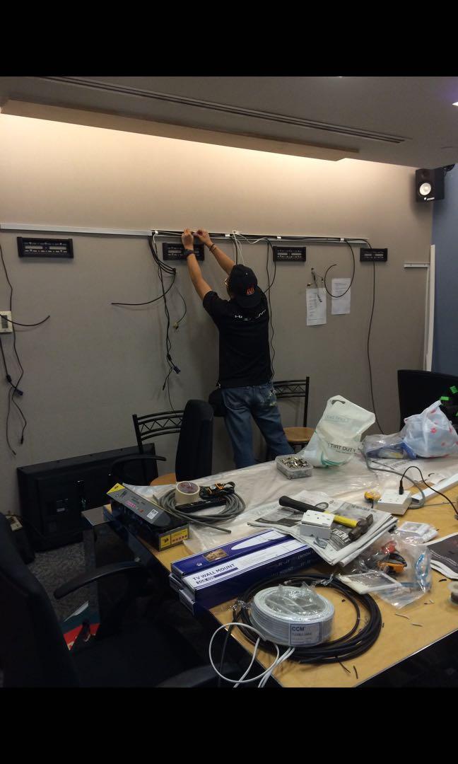 Supply labor for installation projector and cctv camera (Category: Projectors) located in Singapore. Submitted by vintage_wars (Listing ID 1036013560, Image 2). Description: $180/-and above Call mr. Chua +6598174130 for installation/ site see for quotation. We do power extension cctv camera ,TV DIGITAL ,Sound system ,LED RGB Lighting , LED Ceiling light ,Ceiling projector, projector screen , PA System and network cable thanks (company SCT ANTENNA