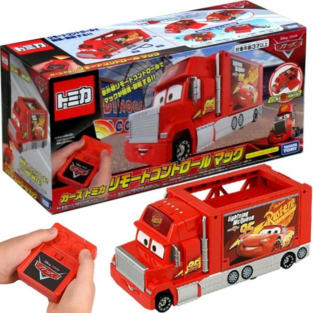 Takara Tomy Disney Cars Remote Control Mack Lightning Mcqueen Car Carrier Truck, Hobbies & Toys