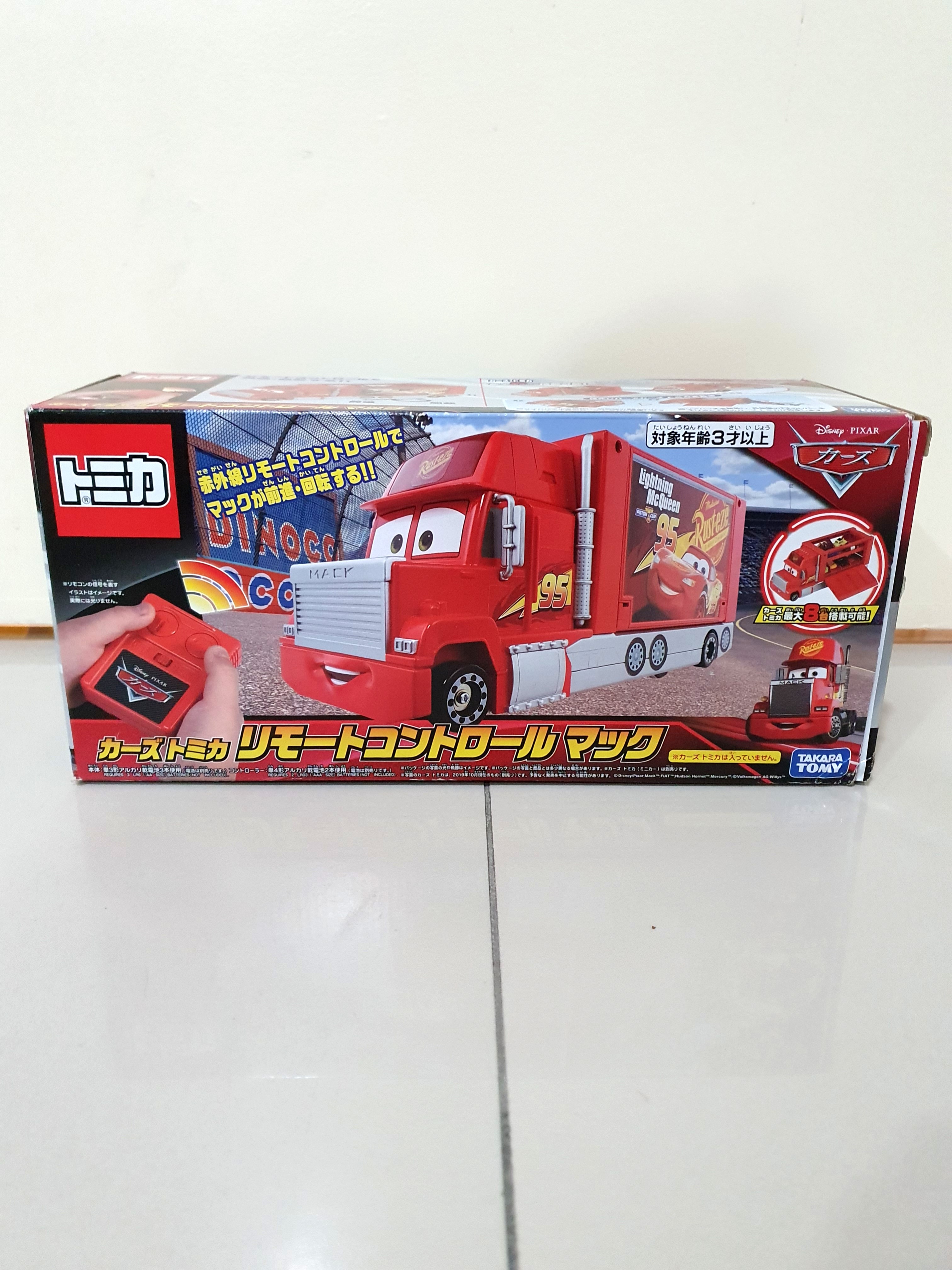Takara Tomy Disney Cars Remote Control Mack Lightning Mcqueen Car Carrier Truck, Hobbies & Toys