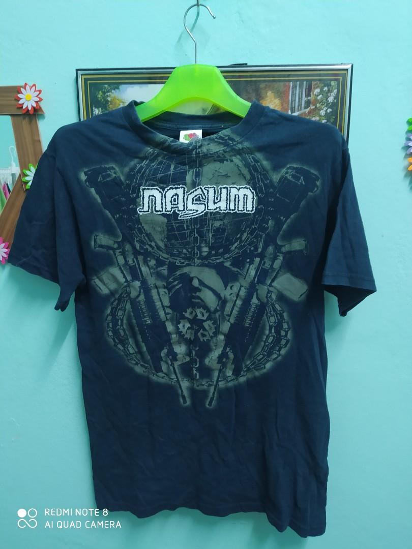 T shirt baju band nasum metal hardcore Men s Fashion Tops Sets Tshirts Polo Shirts on Carousell