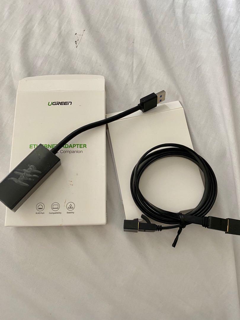 Ugreen ethernet plus LAN cable (Category: Cables & Adaptors) located in Manila. Submitted by tricia0127 (Listing ID 1036051061, Image 3). Description: Bought this for my Nintendo switch. Tested once but i did not like playing with my switch docked so I’m selling it for a discounted price. Message me for details.