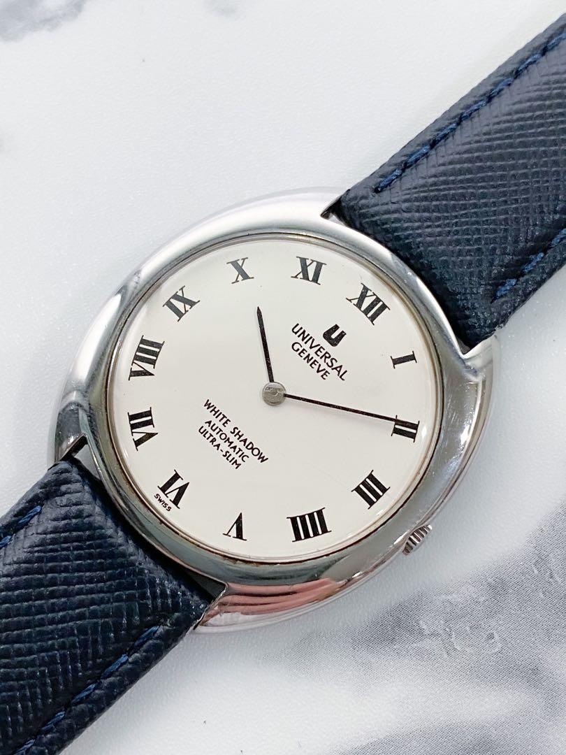 Universal Geneve White Shadow UltraSlim, Men's Fashion, Watches