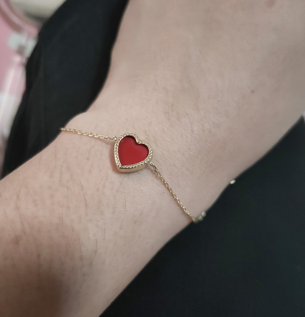 van cleef heart bracelet