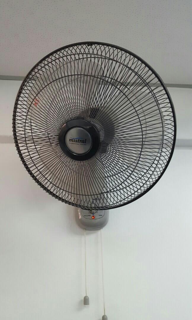 wall fan mistral only 30 with bracket, Furniture & Home Living
