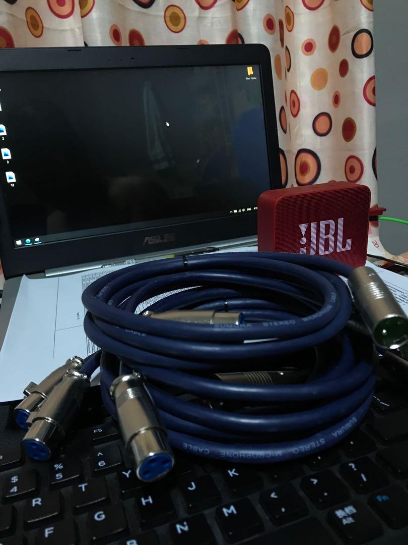 XLR Cable 1.5m (Category: Microphones) located in Manila. Submitted by sdfsolutions (Listing ID 1036058520, Image 2). Description: Dmx cable Xlr cable Audio jack Xlr Dmx Microphone Pl to xlr Xlr to pl Trs to xlr Xlr to 3.5mm jack Bm800 Phantom power.