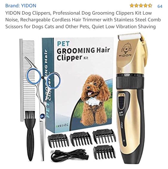 professional dog grooming clippers cordless