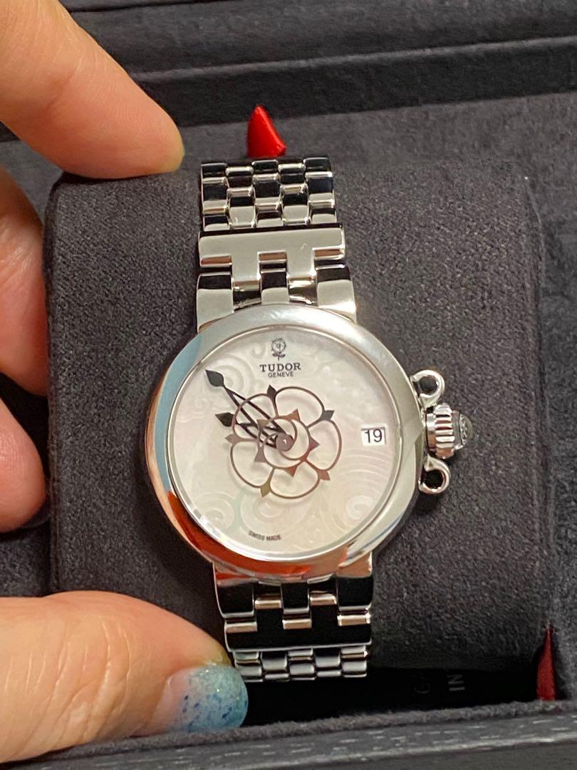 全新帝鉈女裝玫瑰貝殼面34mm 名牌 錶 Carousell