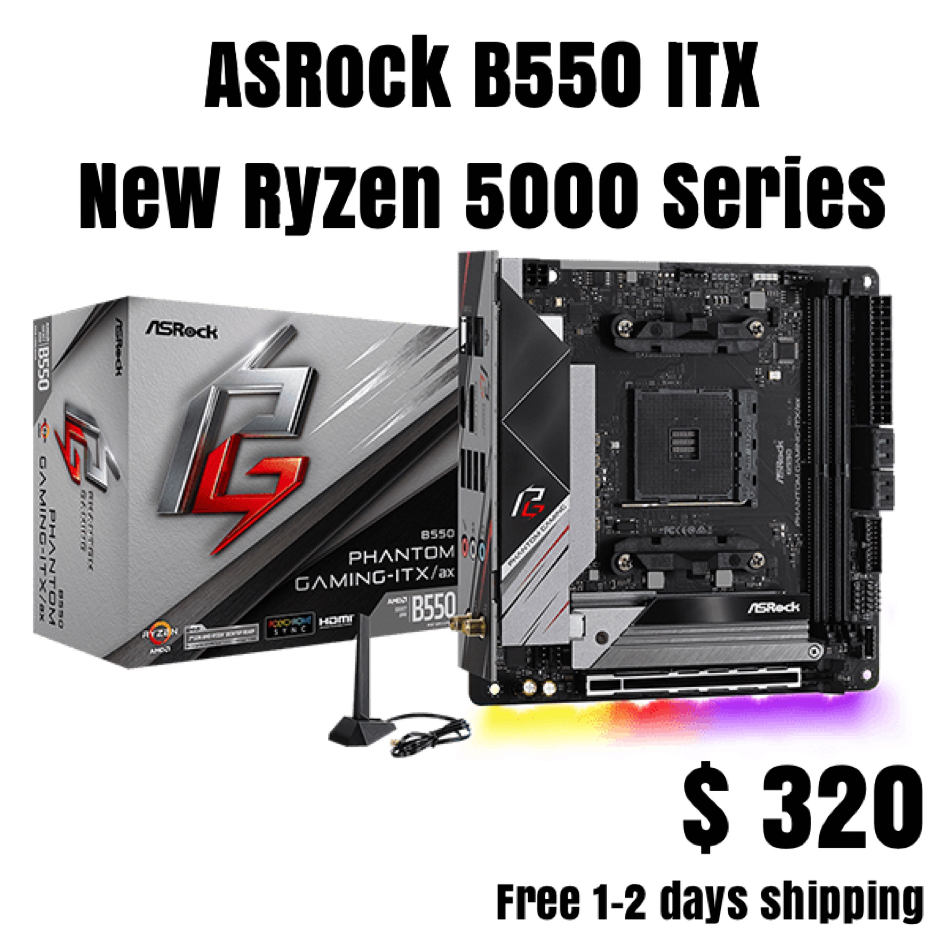 Asrock B550 Phantom Gaming Itx Motherboard B550i Electronics Computer Parts Accessories On Carousell