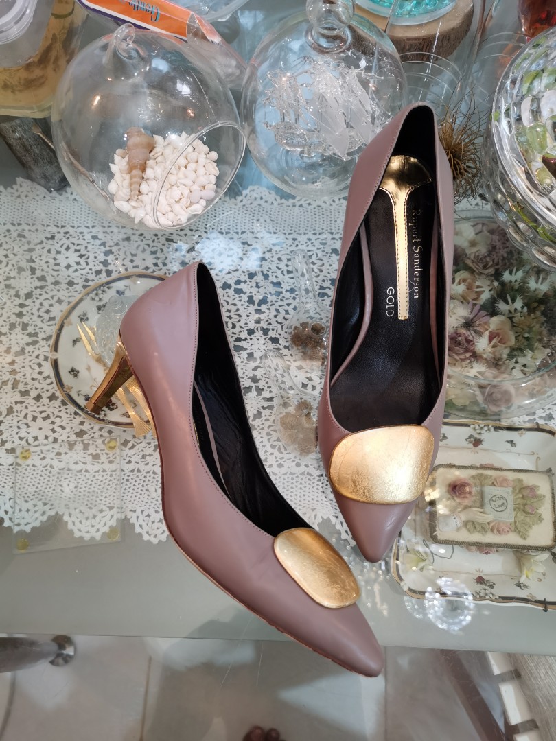 Rupert sanderson gold pumps shop