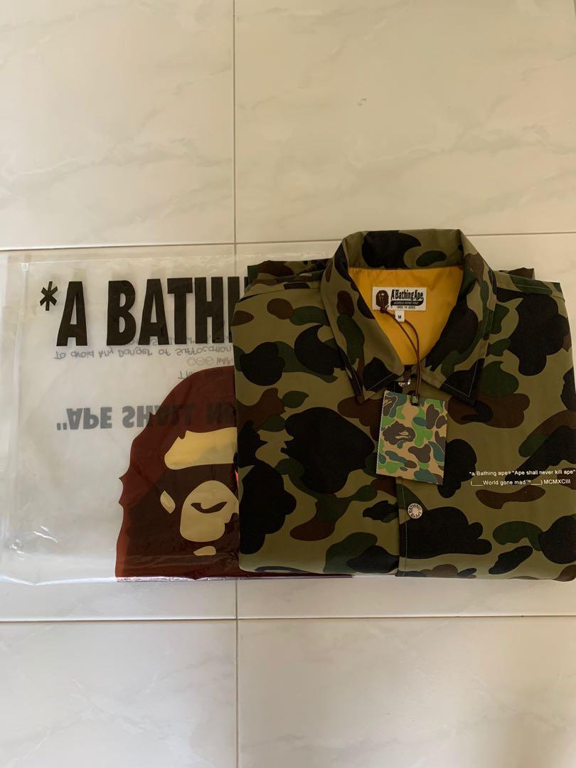 Bape 1st camo relaxed coach jacket