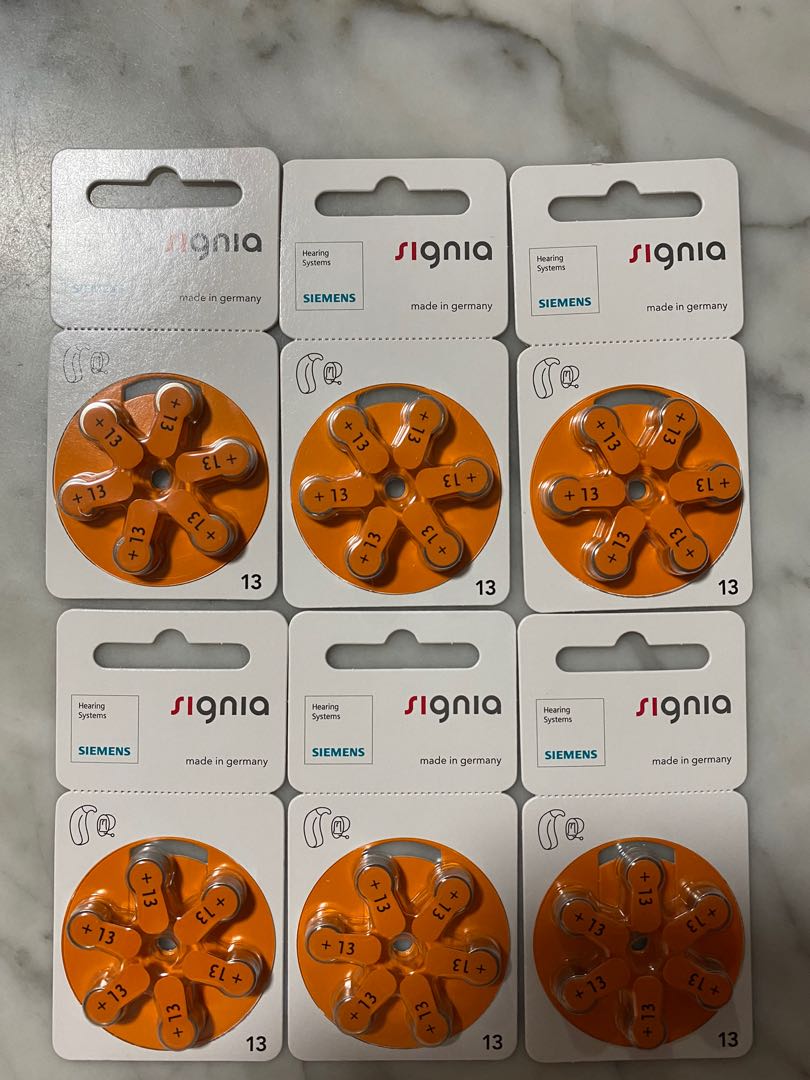 Signia battery 13 for hearing aid, Health & Nutrition, Assistive