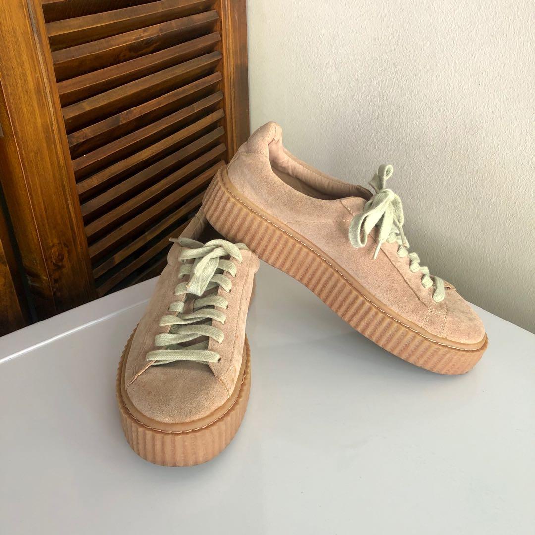 beige suede sneakers womens
