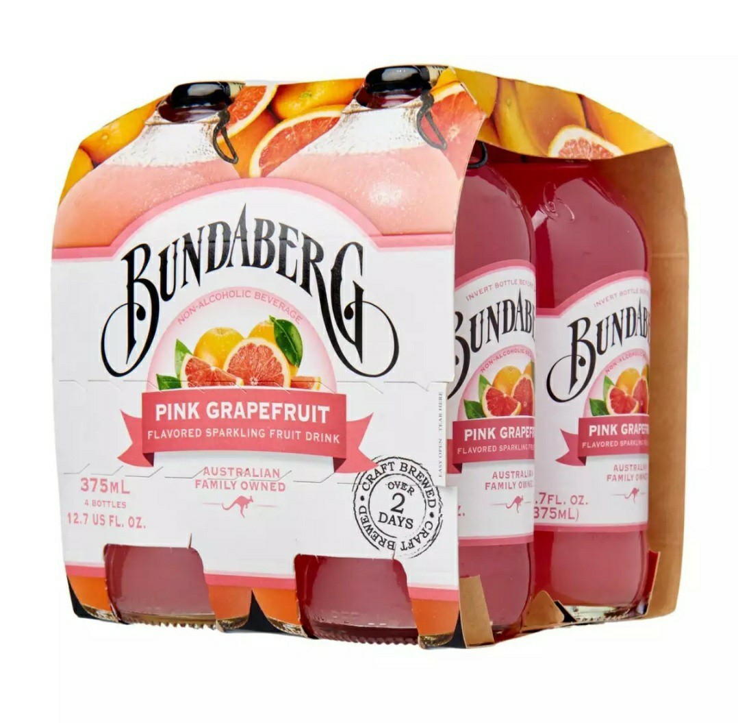 Bundaberg Pink Grapefruit (375ml x 4 bottles), Food & Drinks, Alcoholic Beverages on Carousell