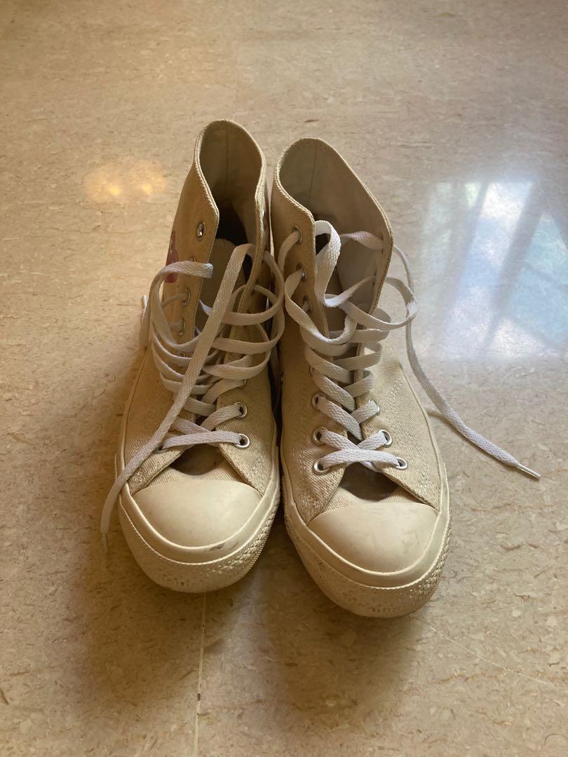 Cdg cream online converse small heart