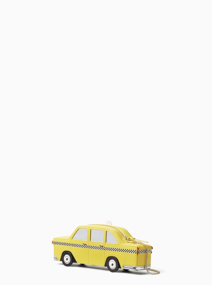 COLLECTIBLE Kate Spade Nouveau York Taxi Clutch Crossbody Slingbag Detachable Clutch Pouch Yellow Multi New York Taxi Cab