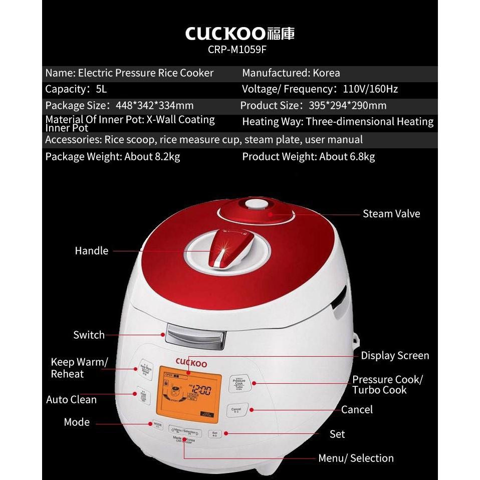 Cuckoo multi cooker m10 top
