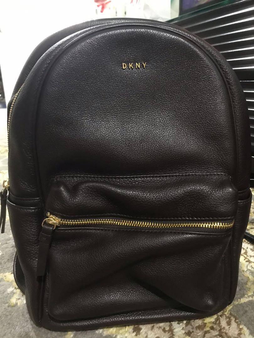 Black dkny backpack deals