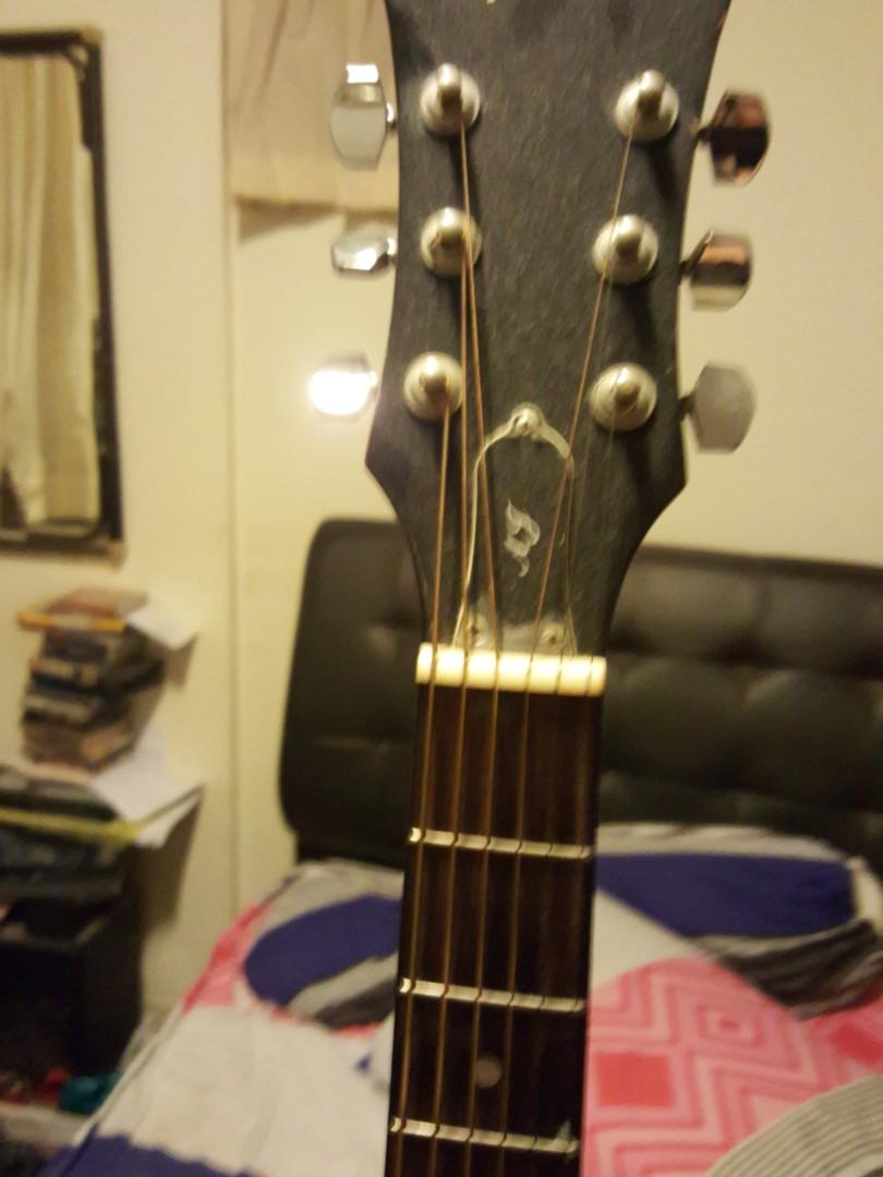 Dean Markley Acoustic Guitar Pickup - Epiphone Aj Series Sunburst Acoustic Guitar With Dean Markley Pickup Music Media Music Instruments On Carousell