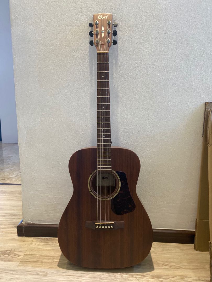 Full solid wood mahogany acoustic guitar Cort L450CL NS acoustic guitar ...