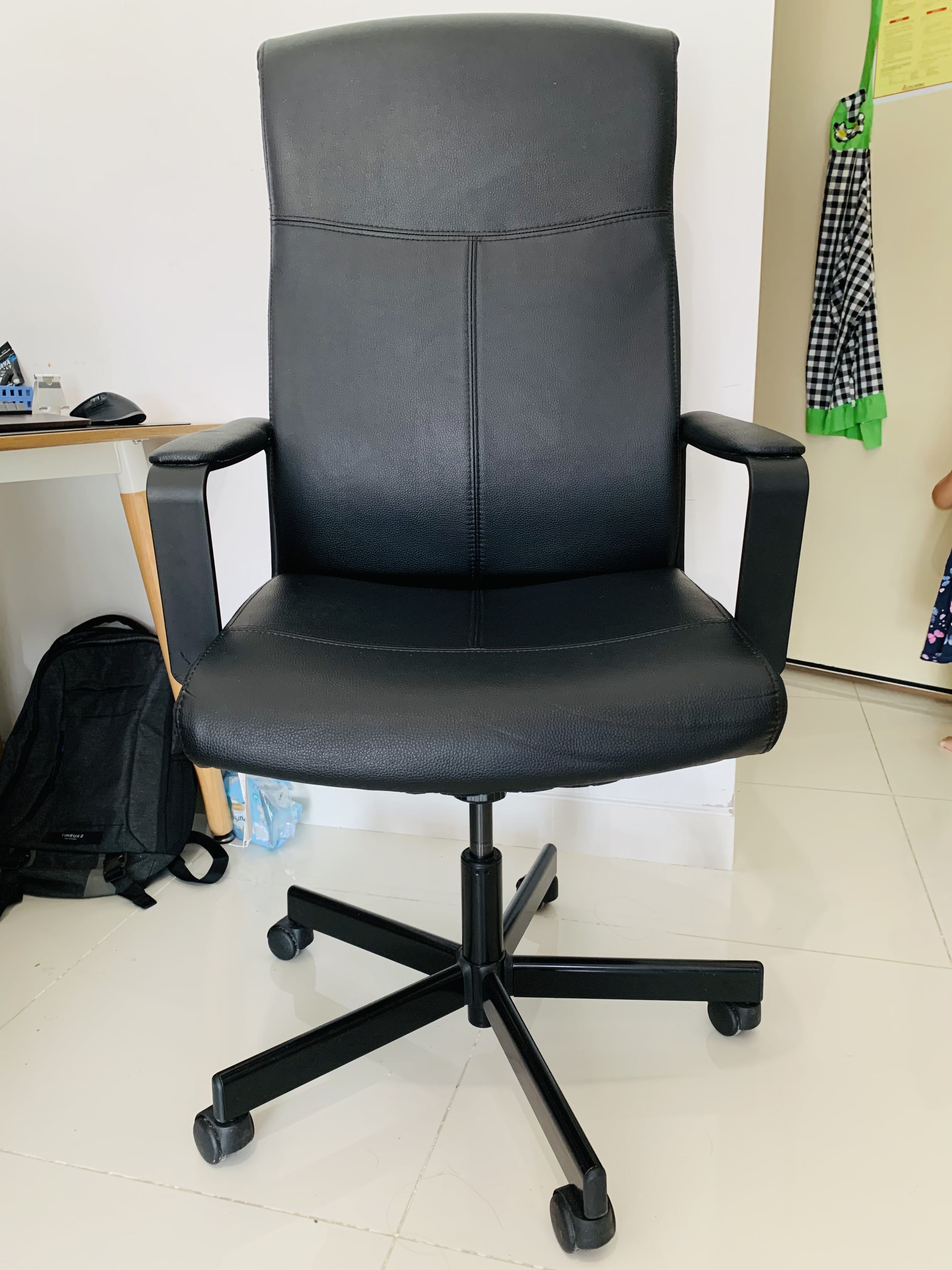 IKEA Desk Office Chair Millberget Ergonomic Chair Black, Furniture